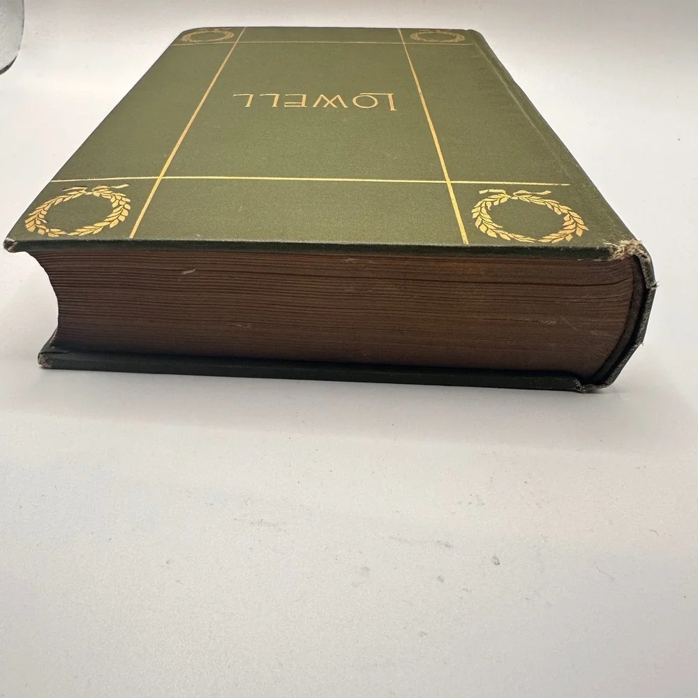 James Russell Lowell Complete Poems 1899 Household Edition Antique Gilt Green‎